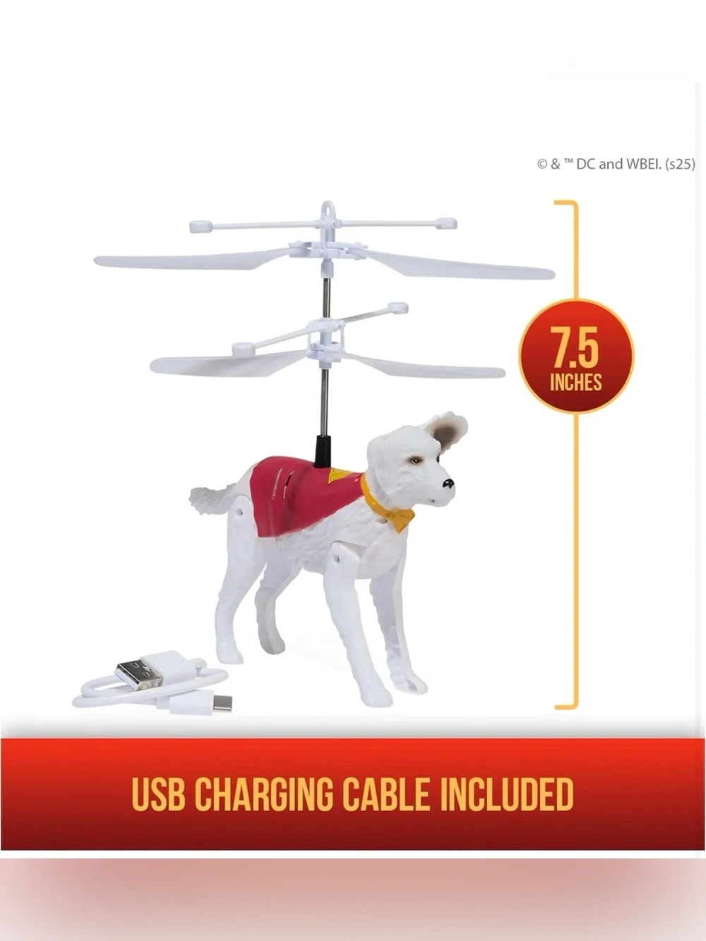 DC Superman Flying Krypto Dog Toy - Red